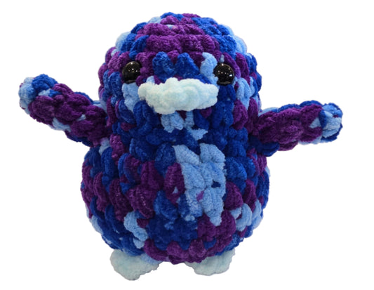 Handmade Penguin Plushie PURPLE SAPPHIRE