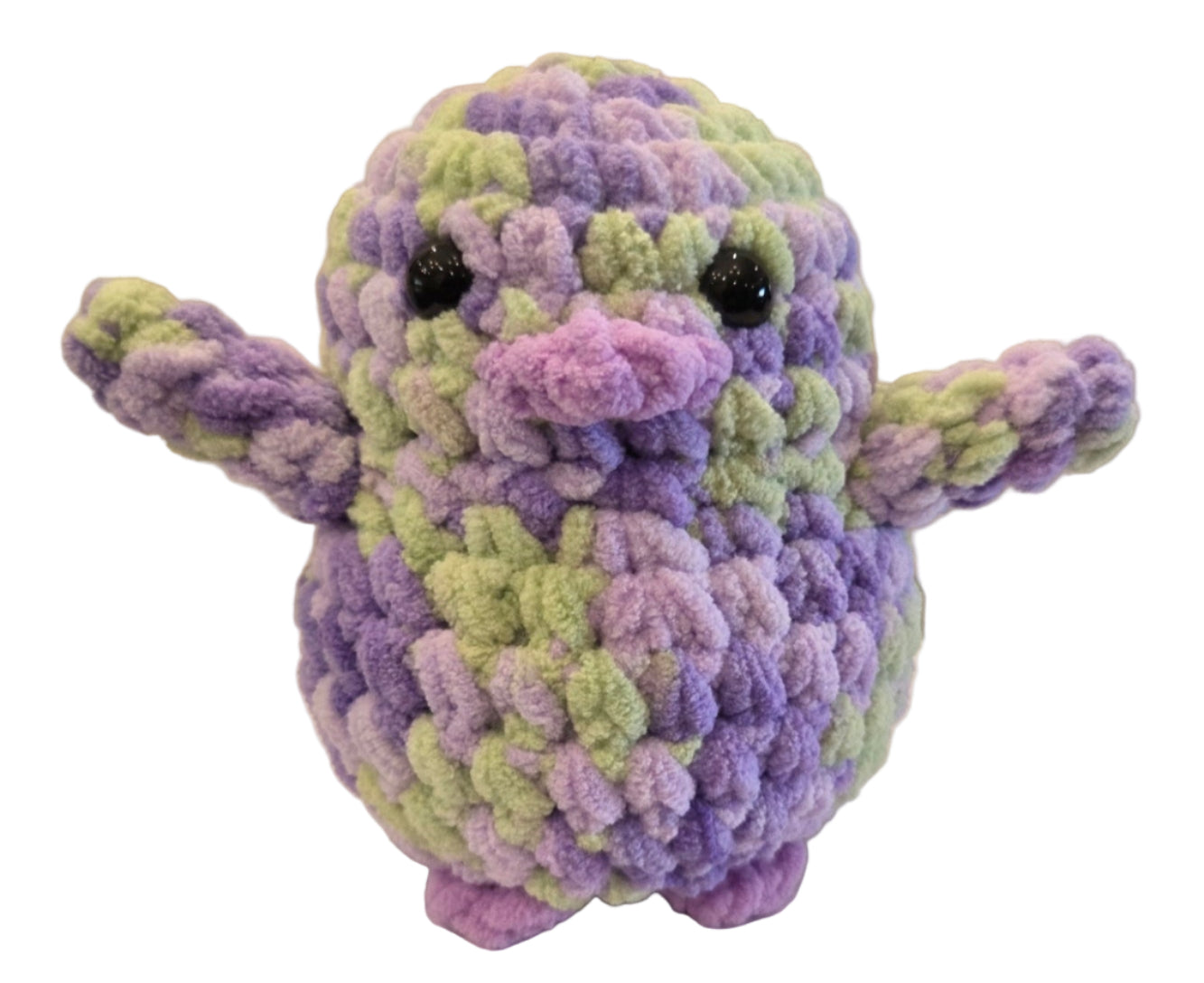 Handmade Penguin Plushie MINTY LAVENDER