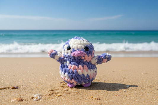 Handmade Penguin Plushie COTTON CANDY