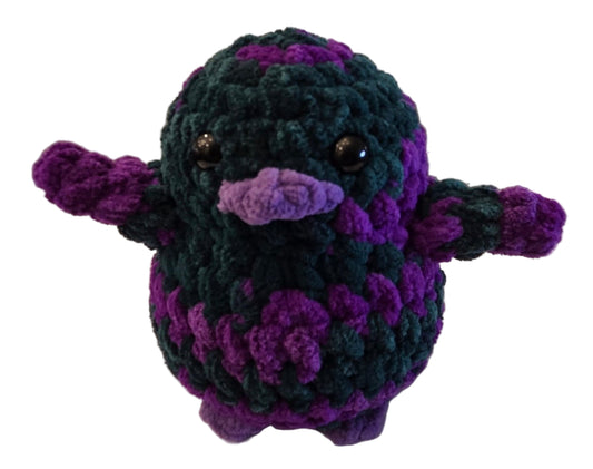 Handmade Penguin Plushie  BLACK CURRENT