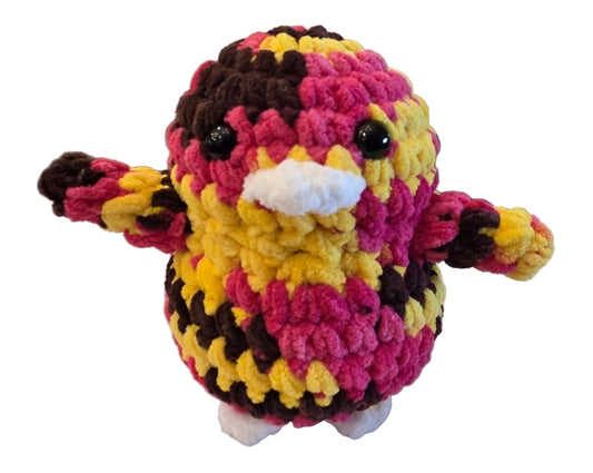 Handmade Penguin Plushie RASPBERRY CRUNCH