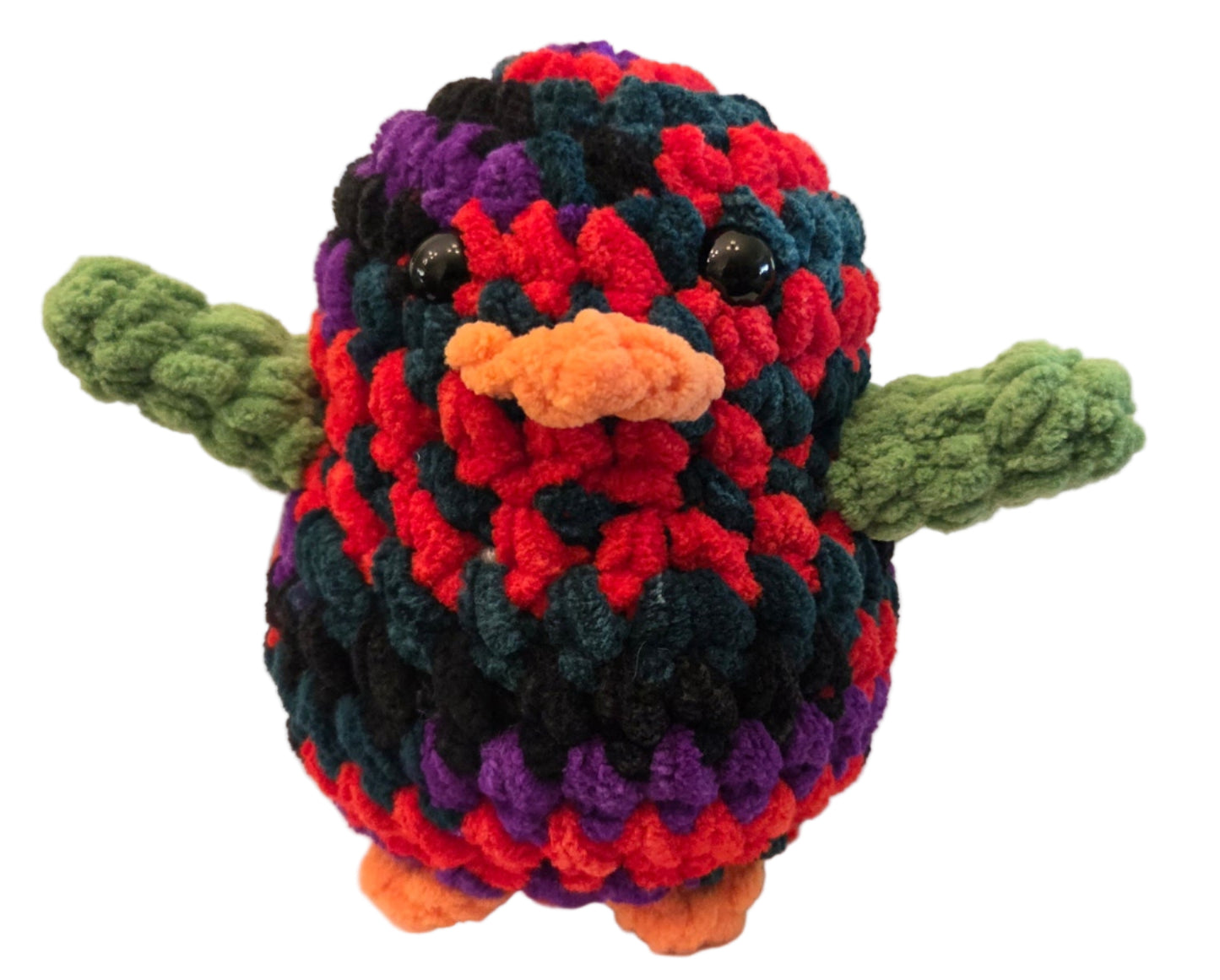 Handmade Penguin Plushie WITCHY PUMPKIN