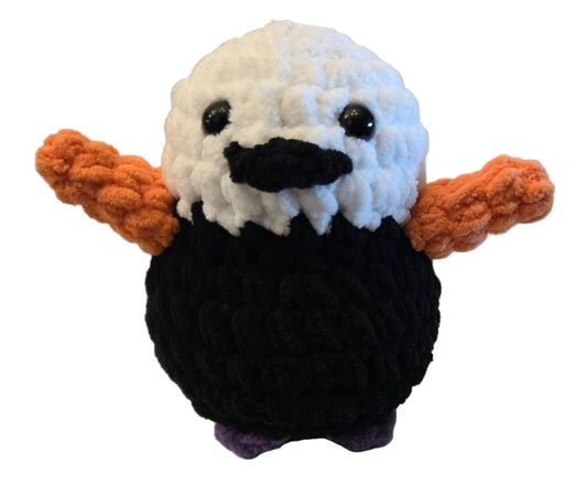 Handmade Penguin Plushie SKULLY