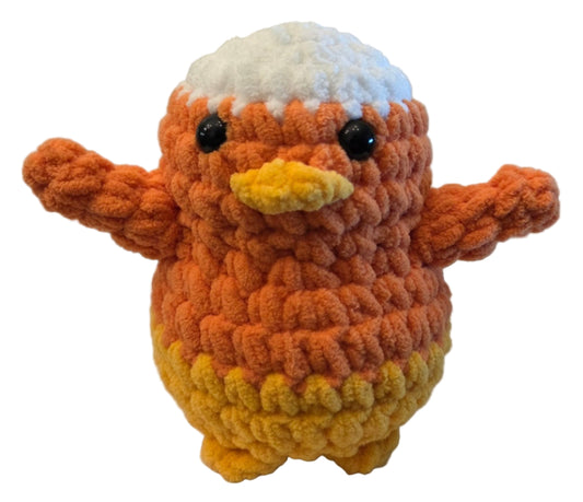 Handmade Penguin Plushie CANDYCORN