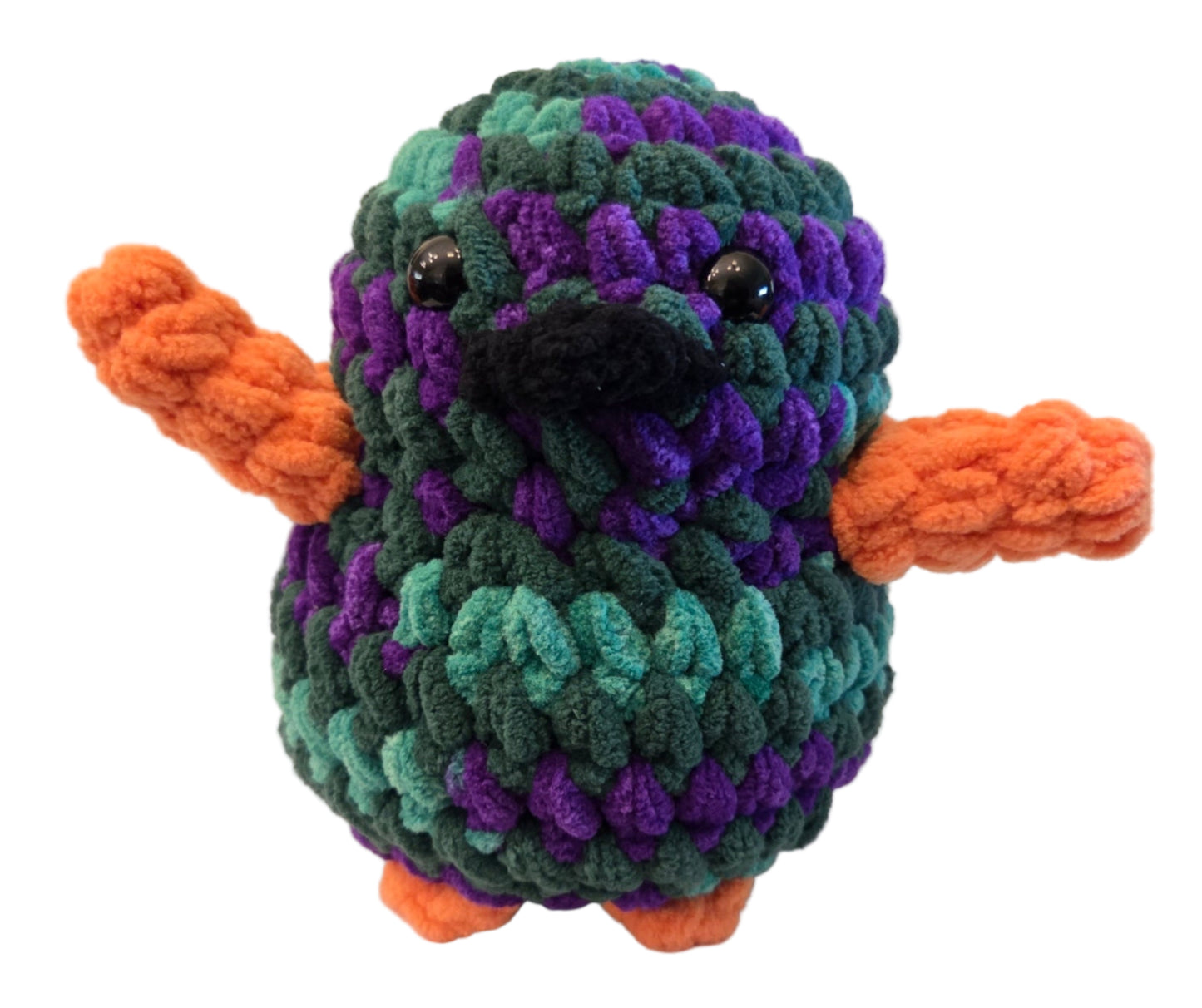 Handmade Penguin Plushie ZOMBIE PUMPKIN