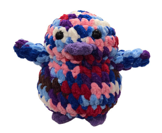 Handmade Penguin Plushie PURPLE SAPPHIRE + TURKISH DELIGHT
