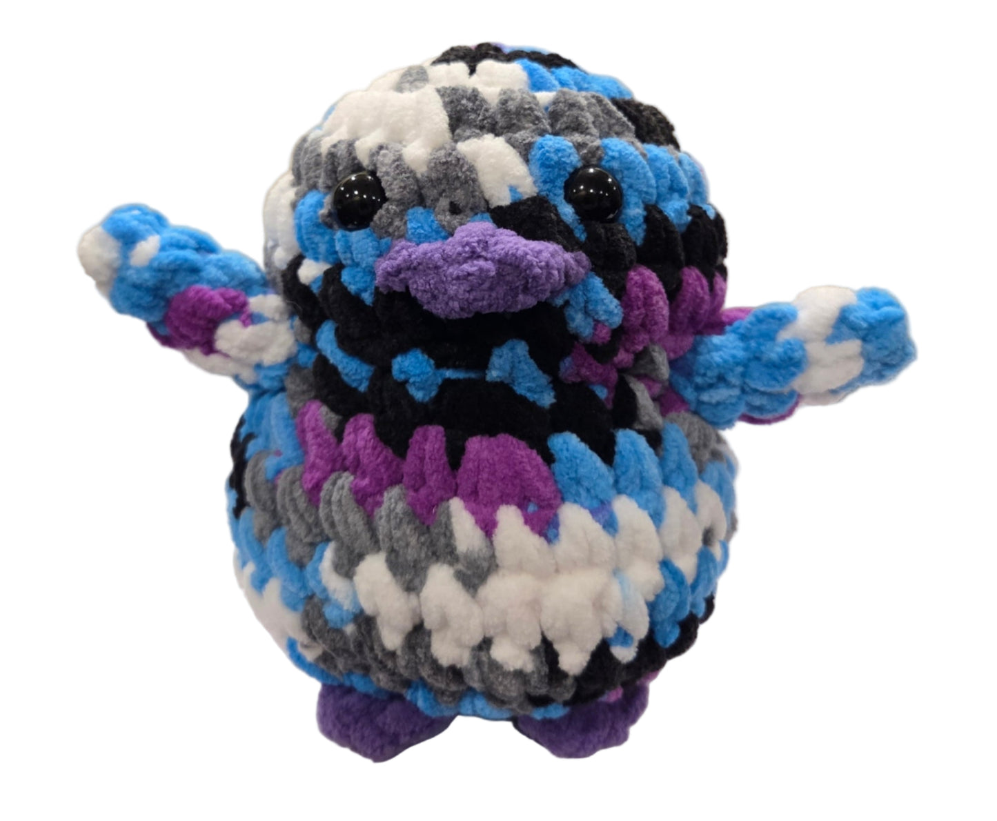 Handmade Penguin Plushie ZEBRA + FROZEN BLUEBERRY