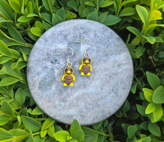 Cutie Pie Penguin Earrings SUNFLOWER