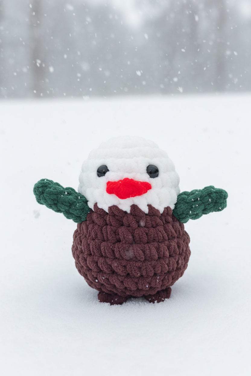 Handmade Christmas Penguin PUDDING