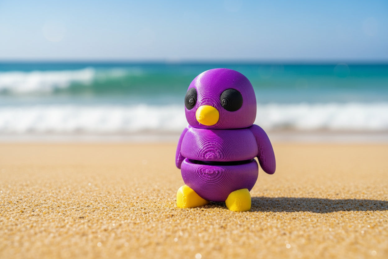 3D Pocket Penguins PURPLE