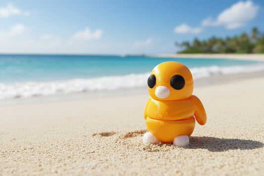 3D Pocket Penguins ORANGE & WHITE