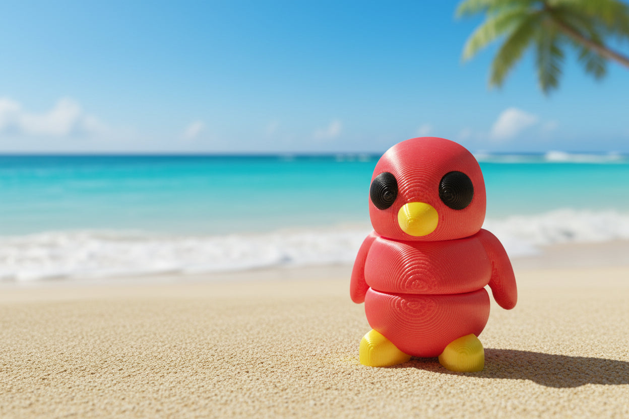 3D Pocket Penguins RED & YELLOW