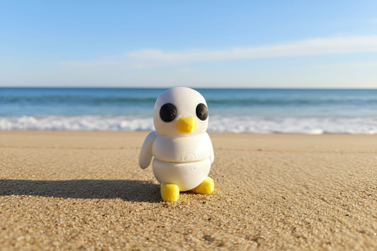 3D Pocket Penguins WHITE + YELLOW