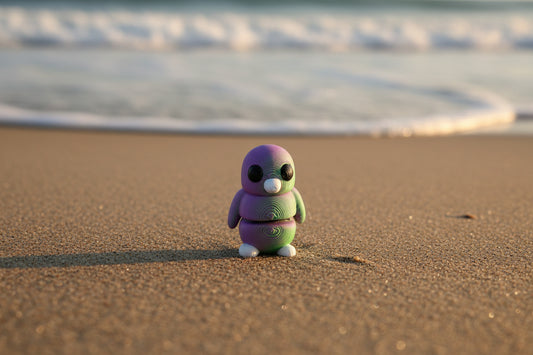 3D Mini Penguins PURPLE & GREEN