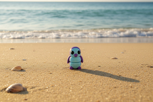 3D Mini Penguins PURPLE & BLUE