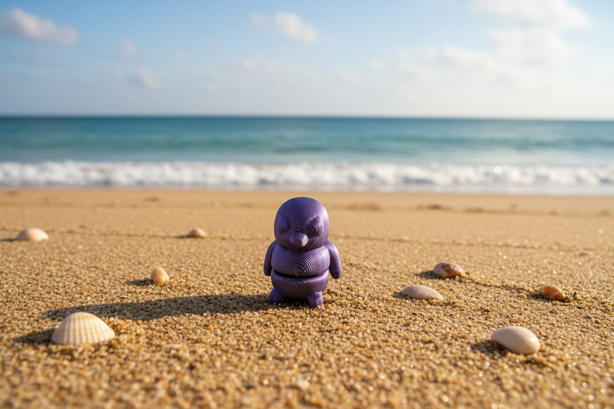 3D Mini Penguins PURPLE MOON