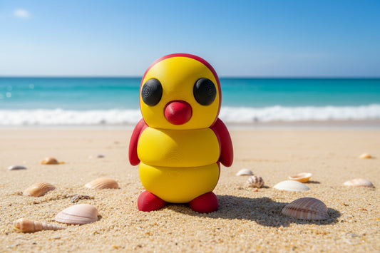 3D Baby Fidget DARK RED  & YELLOW
