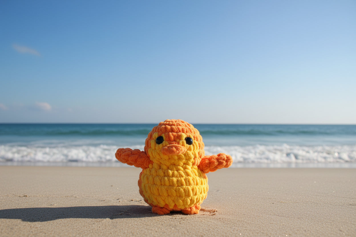 Handmade Penguin Plushie TUMMY MANDARIN