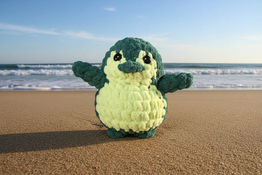 Handmade Penguin Plushie TUMMY AVOCADO