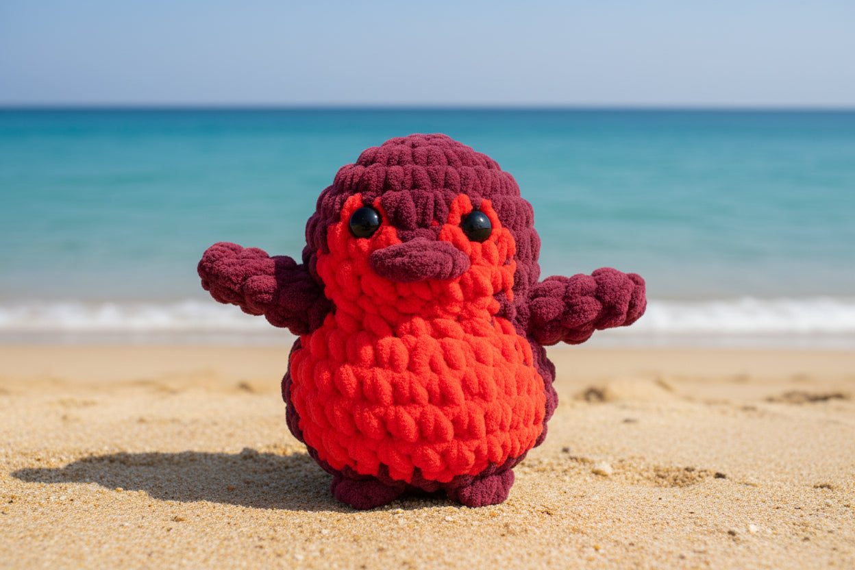 Handmade Penguin Plushie TUMMY CHERRY