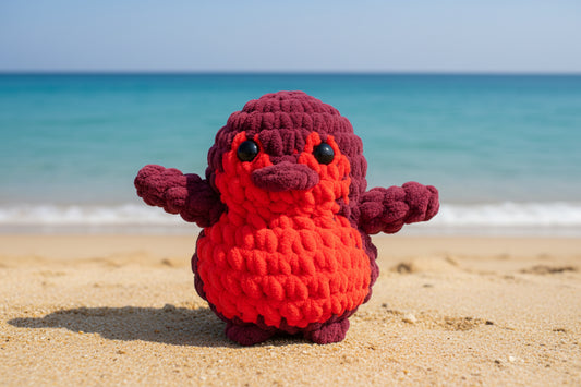 Handmade Penguin Plushie TUMMY CHERRY