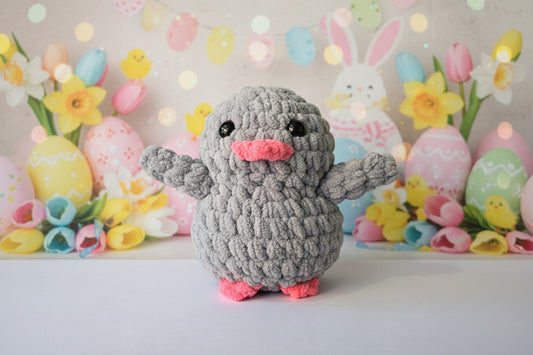 Handmade Penguin Plushie EASTER GREY BUNNY