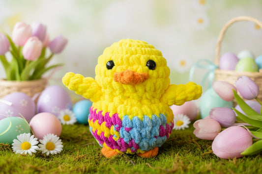 Handmade Penguin Plushie EASTER RAINBOW POP CHICK