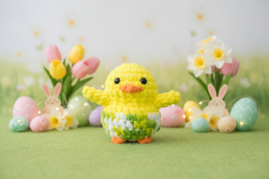 Handmade Penguin Plushie EASTER LEMONADE LIME CHICK