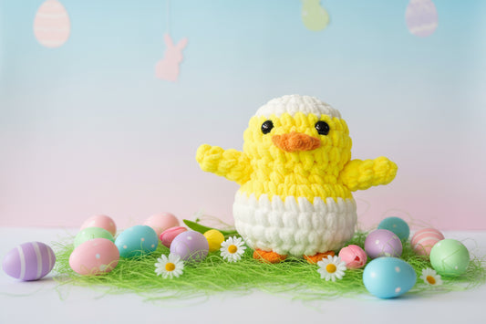 Handmade Penguin Plushie EASTER HATCHING CHICK