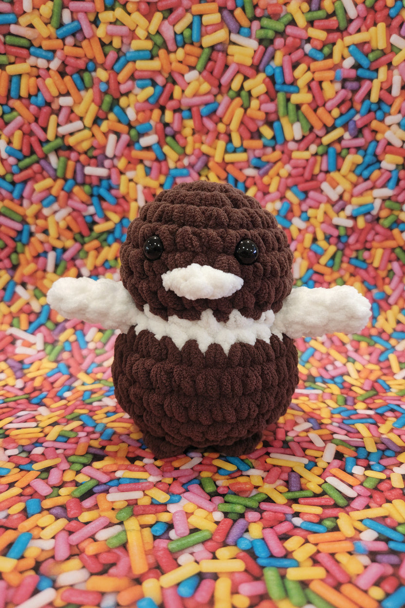 Handmade Penguin Plushie CHOC CREAM OREO