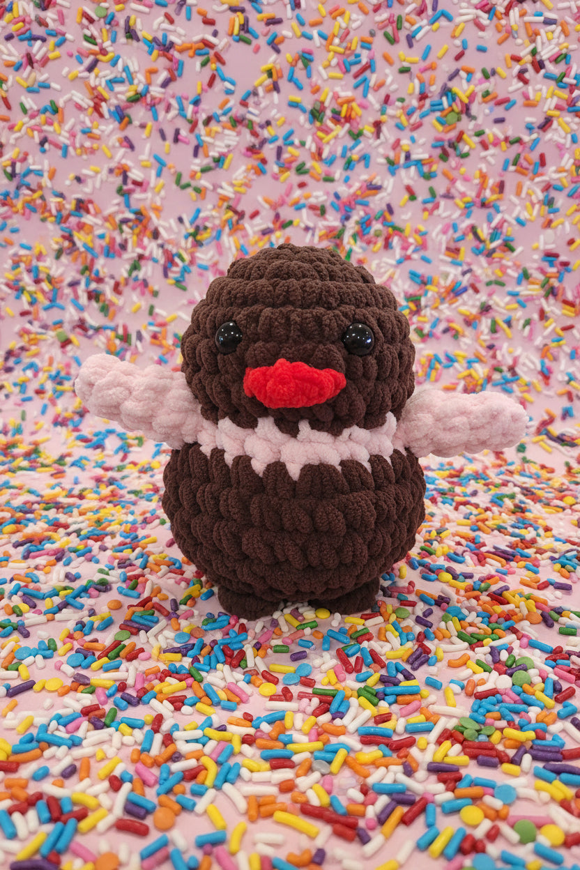 Handmade Penguin Plushie CHOC STRAWBERRY CREAM OREO