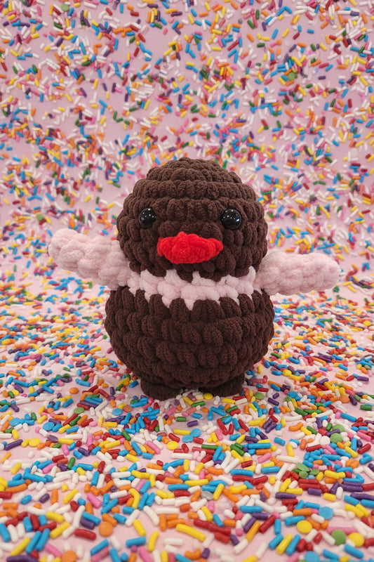 Handmade Penguin Plushie CHOC STRAWBERRY CREAM OREO