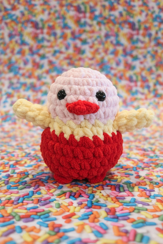 Handmade Penguin Plushie STRAWBERRY CREAM