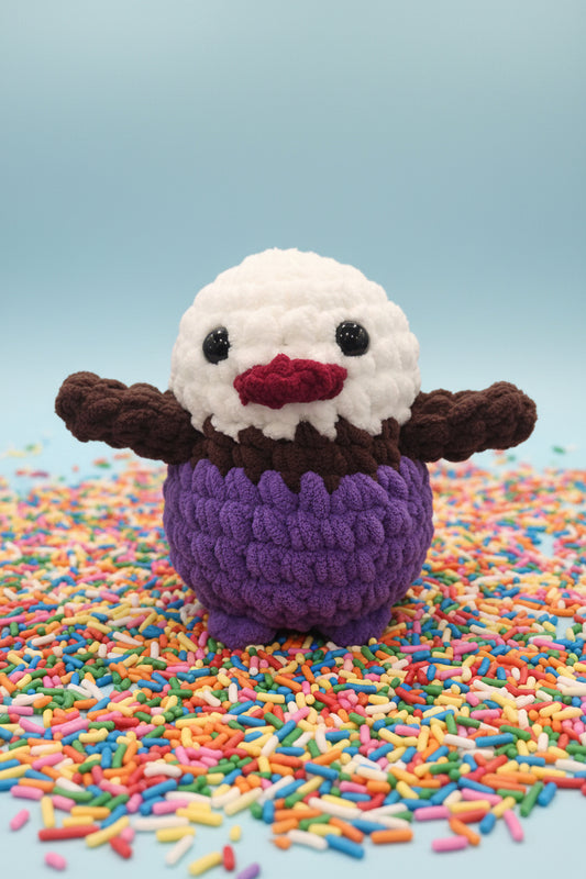 Handmade Penguin Plushie BOYSENBERRY CUPCAKE