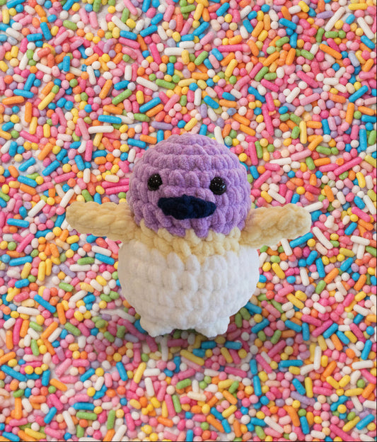 Handmade Penguin Plushie BLUEBERRY CUPCAKE