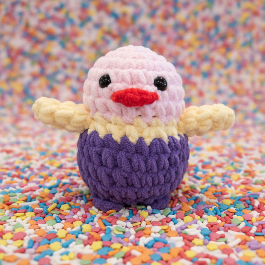 Handmade Penguin Plushie RASPBERRY RIPPLE CUPCAKE