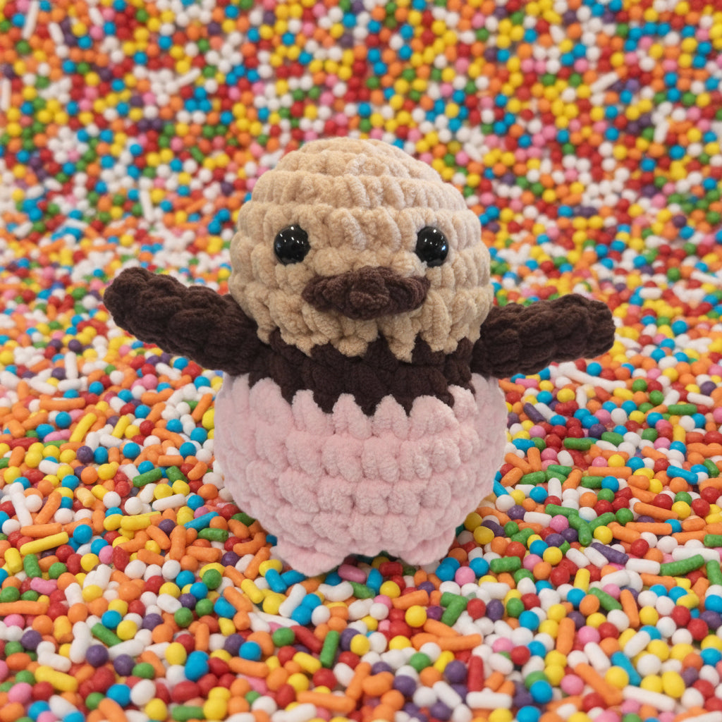 Handmade Penguin Plushie COOKIE CUPCAKE