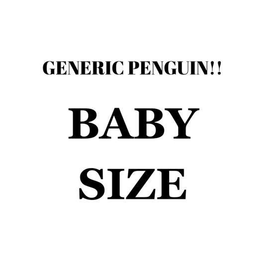 Purchasing the "Generic Baby Penguin" confirms we've agreed on your custom colours! 🧶🐧