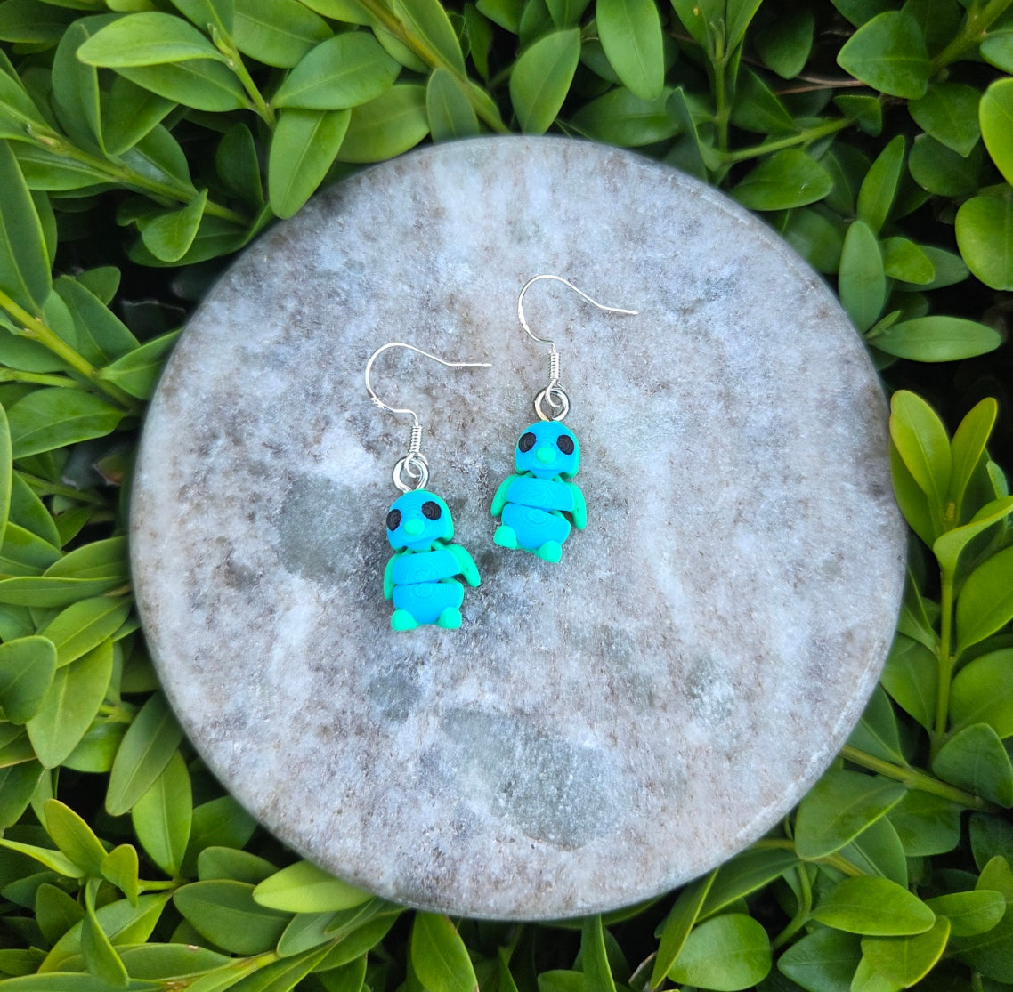 Cutie Pie Penguin Earrings CORAL