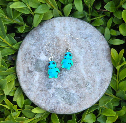 Cutie Pie Penguin Earrings CORAL