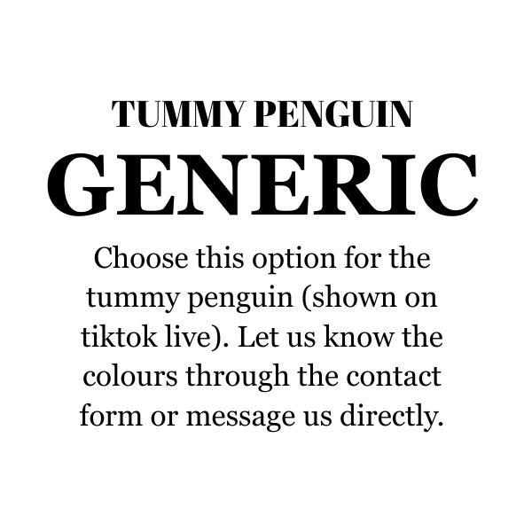 Handmade Penguin Plushie TUMMY PENGUIN