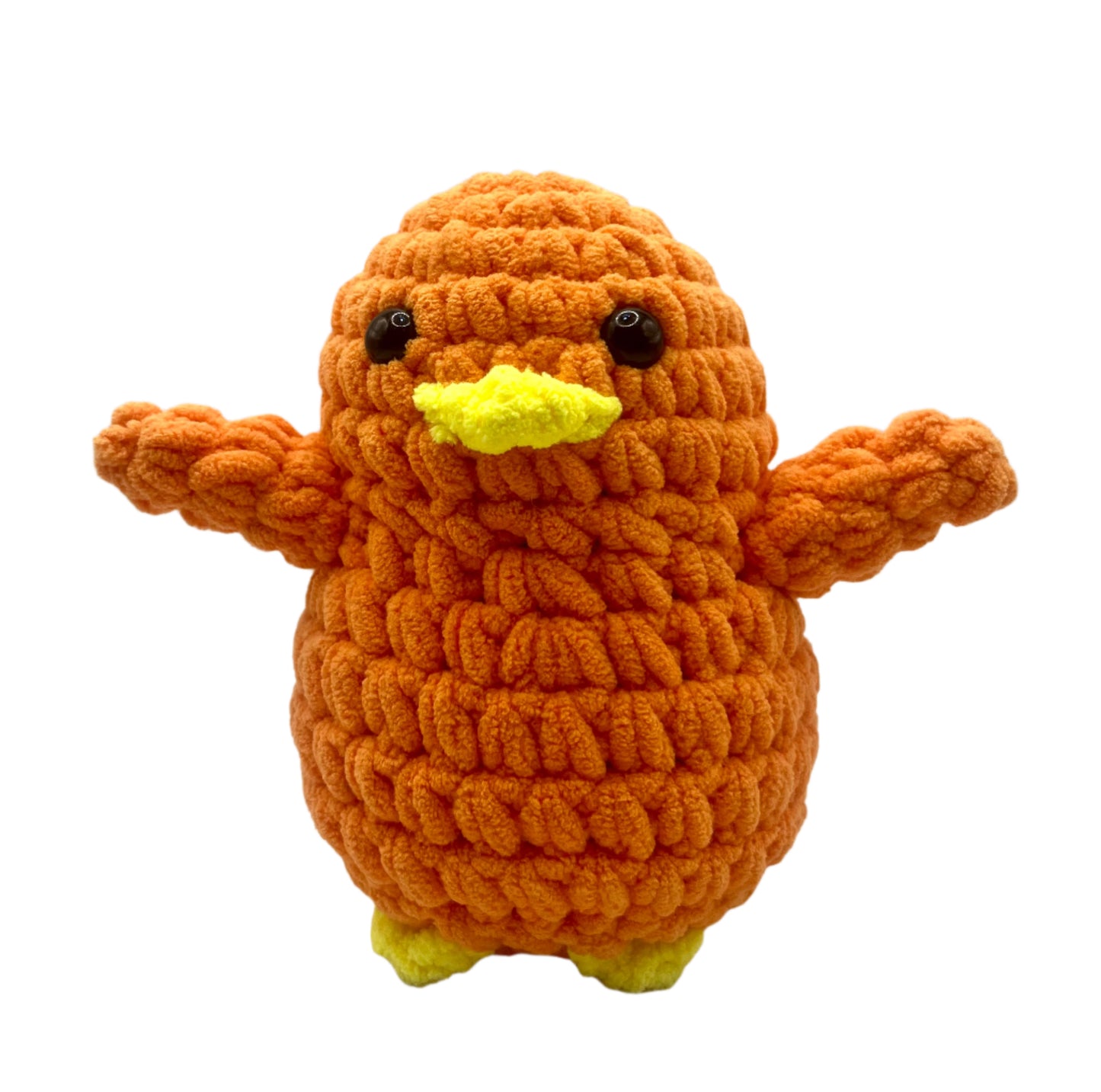 Handmade Penguin Plushie ORANGE/YELLOW