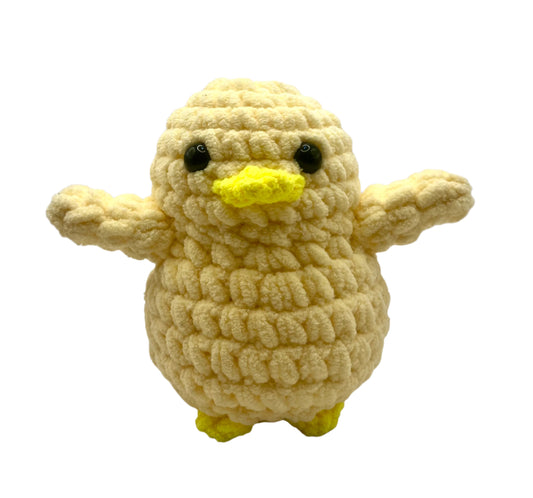 Handmade Penguin Plushie ORANGE/YELLOW