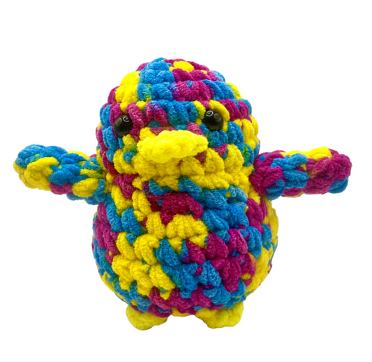 Handmade Penguin Plushie RAINBOW PADDLE POP