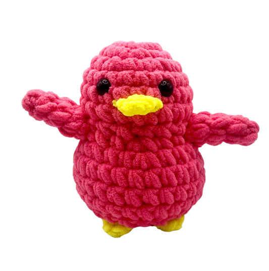 Handmade Penguin Plushie PINK