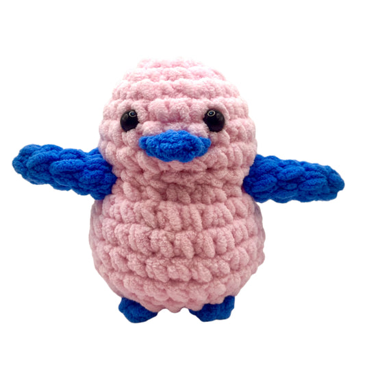 Handmade Penguin Plushie BABY PINK + OCEAN BLUE