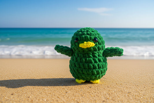 Handmade Penguin Plushie GREEN