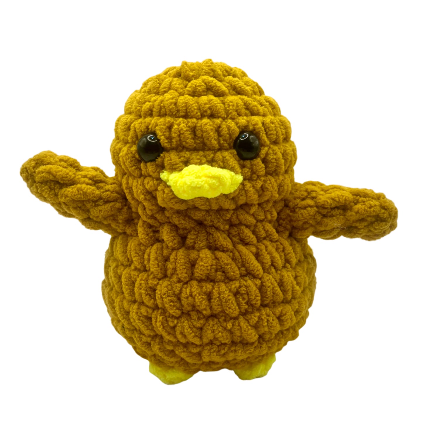 Handmade Penguin Plushie ORANGE/YELLOW
