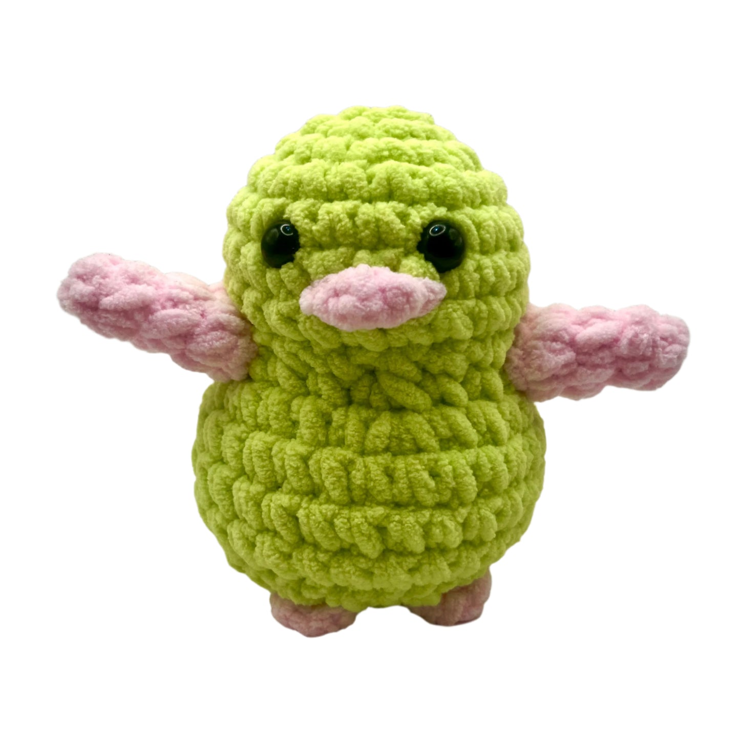 Handmade Penguin Plushie LIME GREEN + BABY PINK