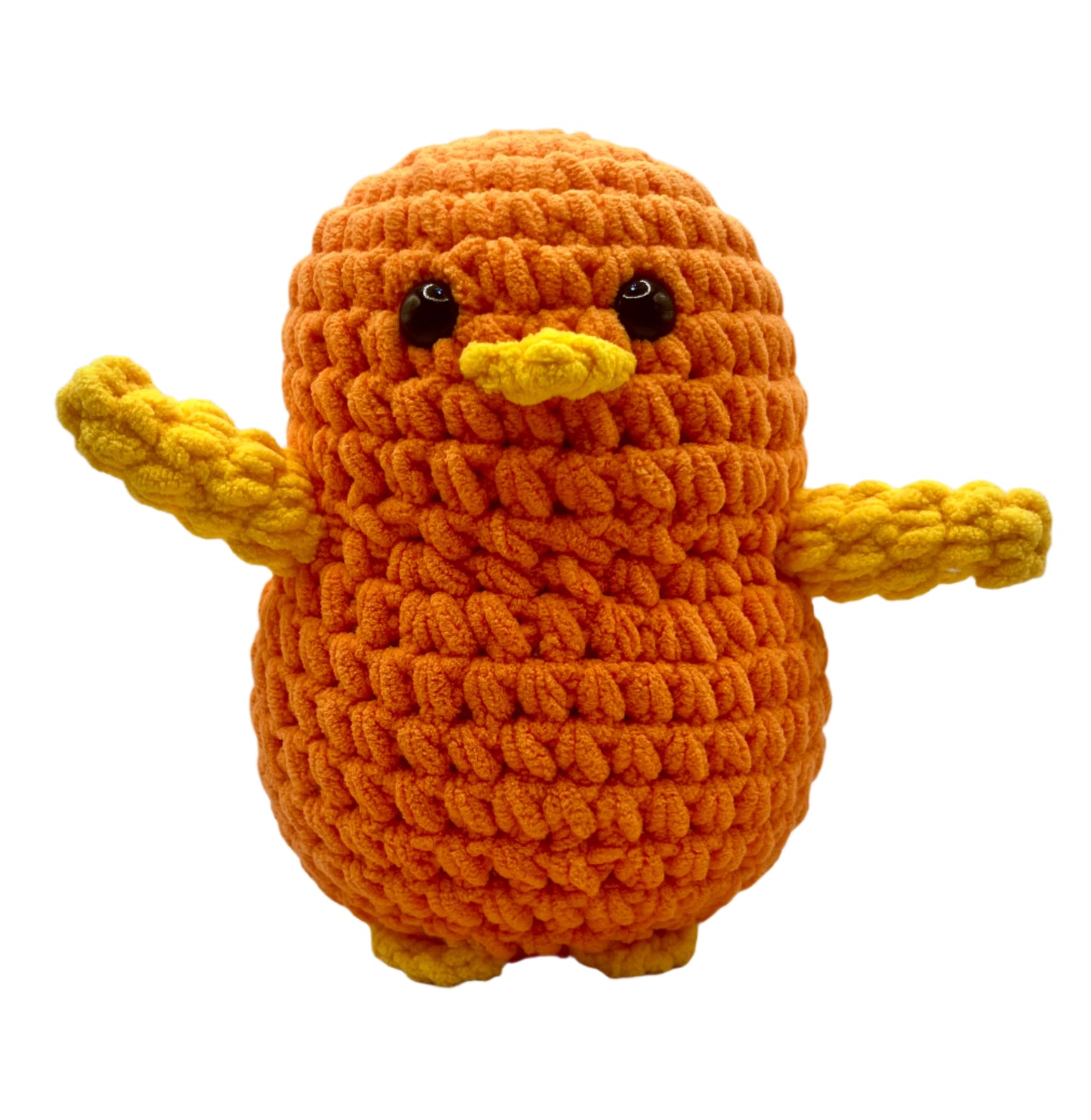Handmade Penguin Plushie ORANGE + DARK YELLOW